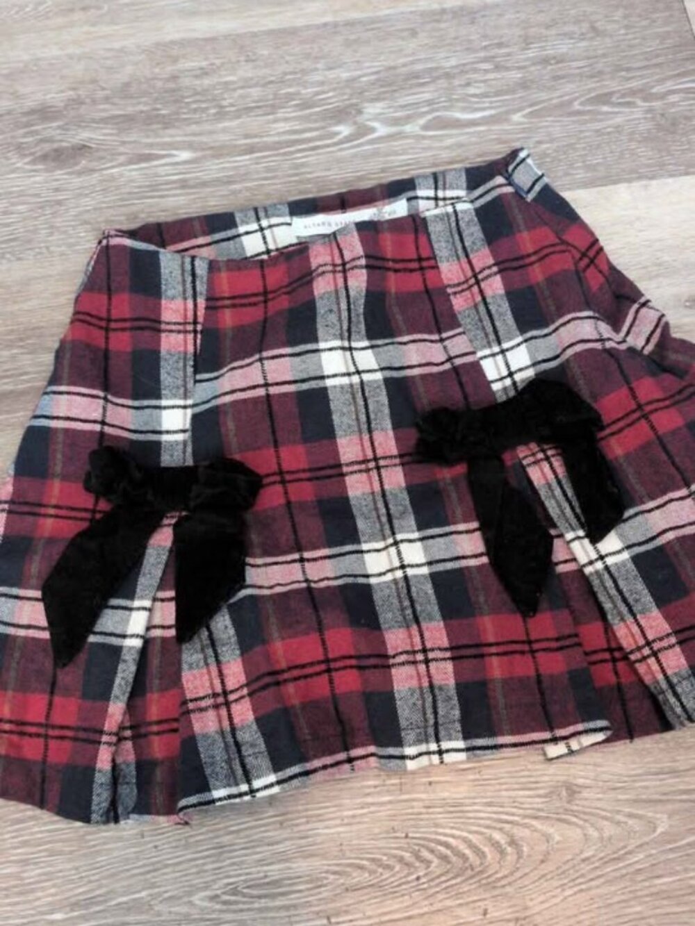Altar'd State Plaid Skort with Bow Details Size XXS
